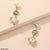 CEDH216 NMG Oval Beads Drop Earrings Pair - CEDH