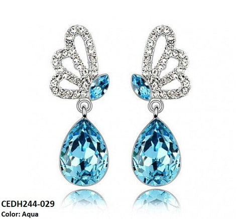 CEDH244 ZXS Wing's Pear Drop Earrings Pair - CEDH