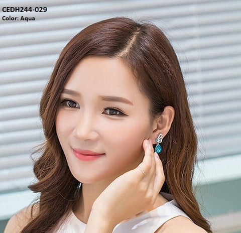CEDH244 ZXS Wing's Pear Drop Earrings Pair - CEDH