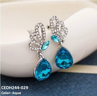 CEDH244 ZXS Wing's Pear Drop Earrings Pair - CEDH