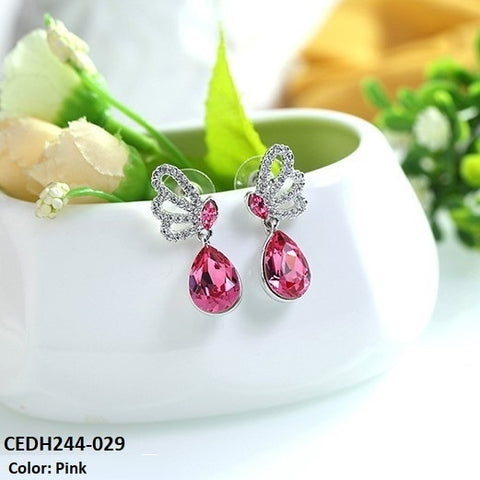 CEDH244 ZXS Wing's Pear Drop Earrings Pair - CEDH