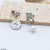CEDH249 AMY Coin And Pearl Drop Earrings Pair