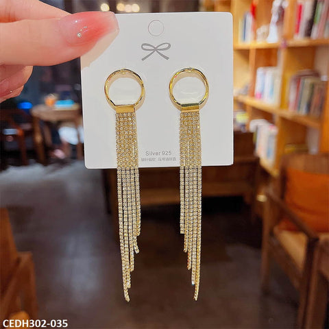 CEDH302 DDJ Octopus Tassels Drop Earrings Pair - CEDH