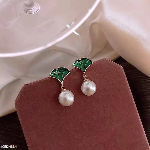 CEDH334 ZCD Pearl  Ear Drop Earrings Pair - CEDH