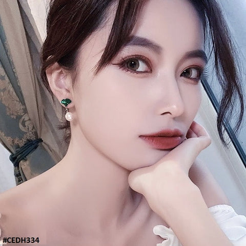 CEDH334 ZCD Pearl  Ear Drop Earrings Pair - CEDH