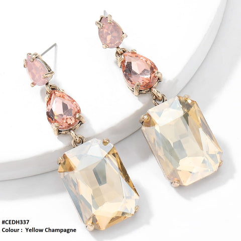 CEDH337 ZLX Tear Ear Drop Earrings Pair - CEDH
