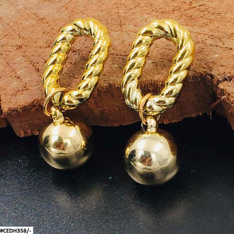 CEDH358 REP Oval  Drop Earrings Pair - CEDH