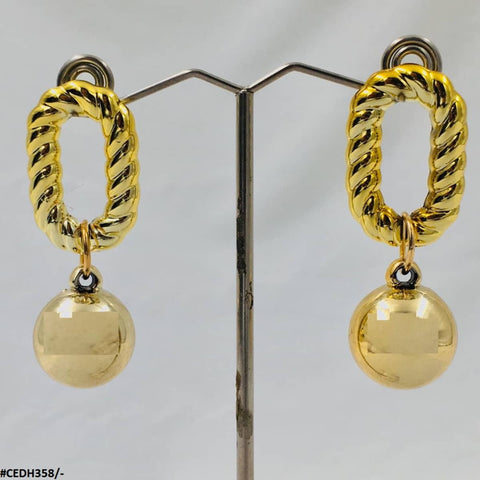 CEDH358 REP Oval  Drop Earrings Pair - CEDH