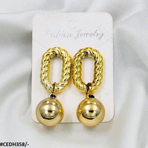 CEDH358 REP Oval  Drop Earrings Pair - CEDH
