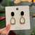 CEDH378 BTO Painted Oval Drop Earrings Pair
