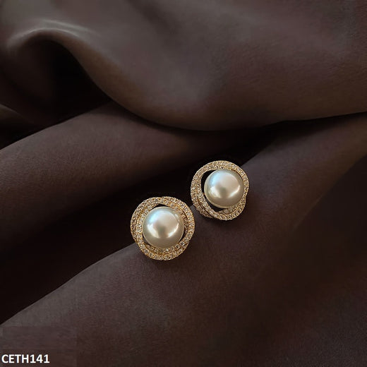 Elevate your style with CETH141 LSH Pearl Tops Pair. This fashion jewelry piece is both elegant and affordable, crafted with precision by TJ Wholesale Pakistan. Perfect for any occasion, these artificial pearl tops will elevate any outfit and serve as a timeless addition to your fashion accessories collection.