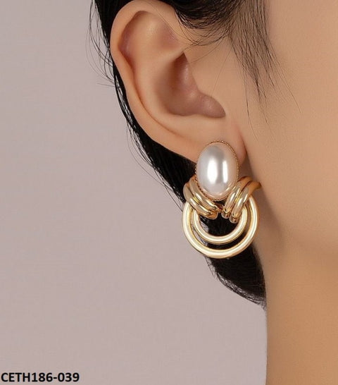 CETH186 CHU Round Pearl Tops Pair - CETH