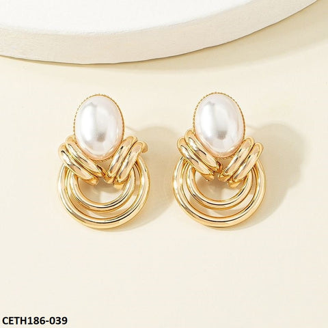 CETH186 CHU Round Pearl Tops Pair - CETH