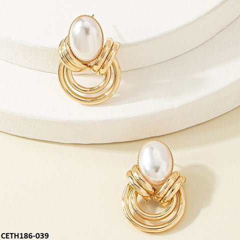 CETH186 CHU Round Pearl Tops Pair - CETH