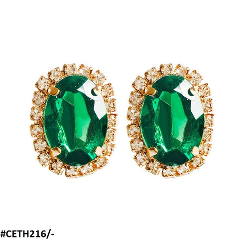 CETH216 SDQ Oval Stud Tops Pair - CETH