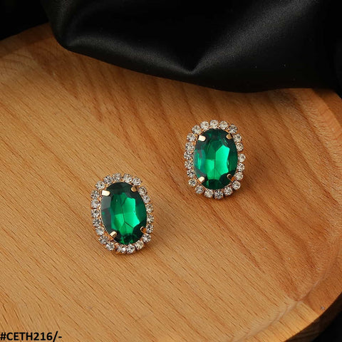 CETH216 SDQ Oval Stud Tops Pair - CETH