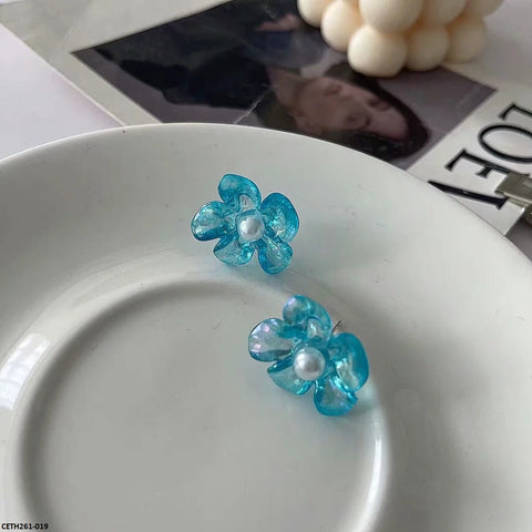 CETH261 SYB Sky Transparent Flower Tops Pair - CETH