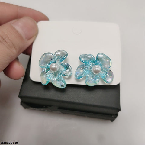 CETH261 SYB Sky Transparent Flower Tops Pair - CETH
