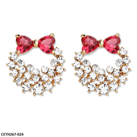 CETH267 LQP Bow Stud Tops Pair - CETH