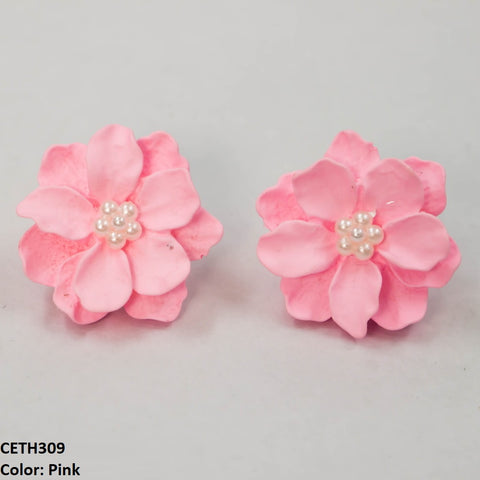 Complete your look with these elegant CETH309 YYE Painted Flower Stud Tops Pair. Made from high-quality fashion jewelry, these beautifully designed artificial earrings will enhance any outfit. The perfect addition to your fashion accessories collection. From TJ Wholesale Pakistan.