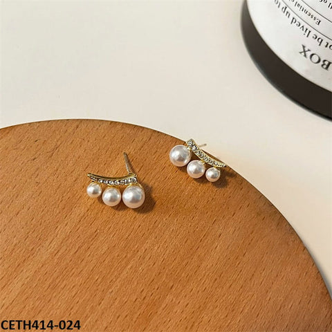 CETH414 XST Step Pearls Stud Tops Pair - CETH