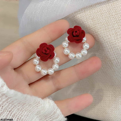 CETH489 SYB  Valvet Rose  Stud Tops Pair - CETH