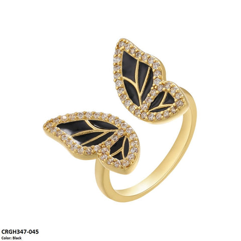 CRGH347 ZHK Butterfly Painted Ring Adjustable - CRGH
