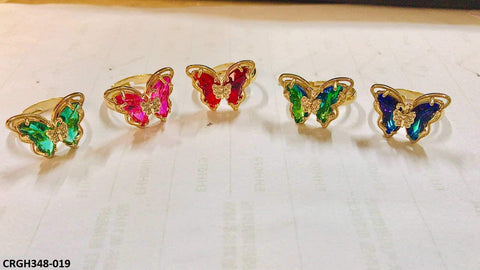 CRGH348 LJX Charm Butterfly Ring Adjustable - CRGH