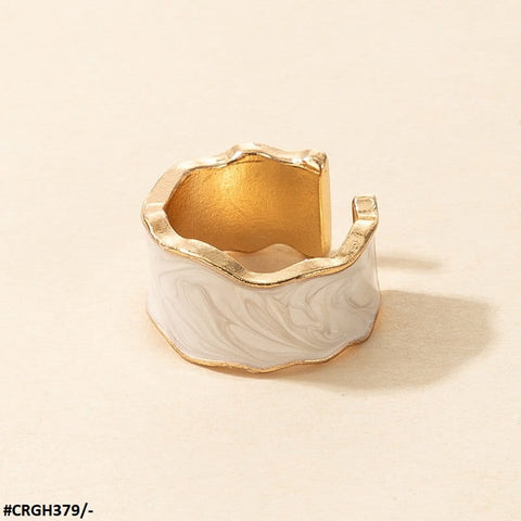 CRGH379 YYE Painted Zigzag Adjustable Ring - CRGH