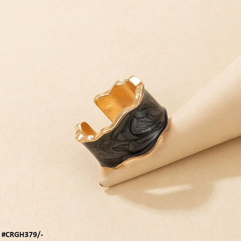 CRGH379 YYE Painted Zigzag Adjustable Ring - CRGH