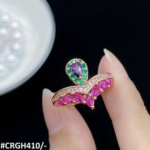 CRGH410 KRL Pear Step  Ring - TRGH