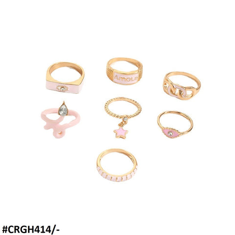 CRGH414 YPG Star/Eye 7 Midi Rings - CRGH
