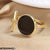 CRGH442 SZL Round Painted Adjustable Ring