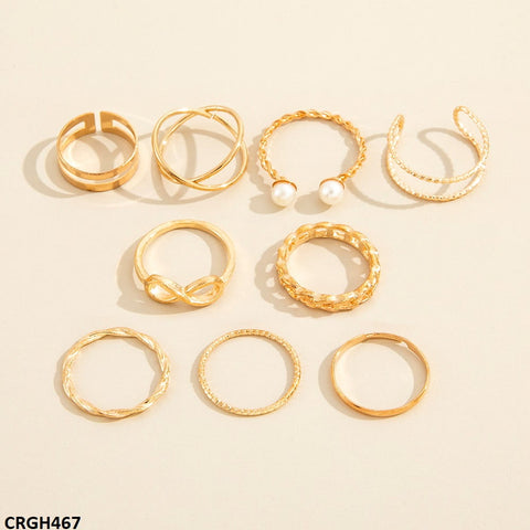 CRGH467 YPG 9 Midi Rings - CRGH