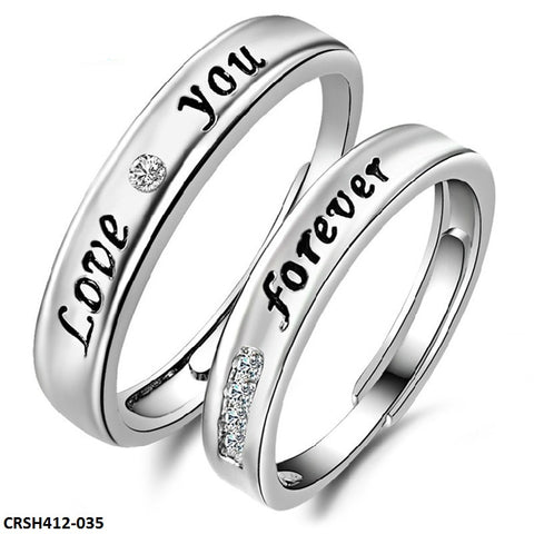 CRSH412 GWH Band Couple Adjustable  Ring - CRSH