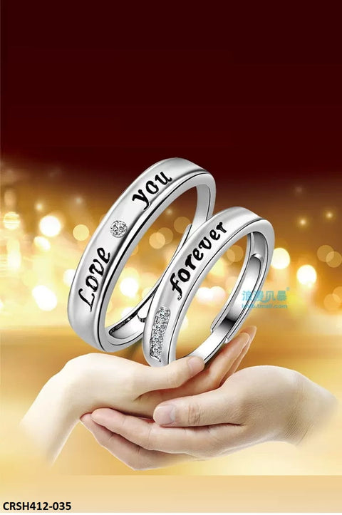 CRSH412 GWH Band Couple Adjustable  Ring - CRSH