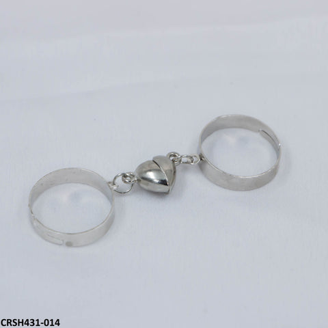 CRSH431 LSH Magnetic Heart 2 Rings Adjustable - CRSH