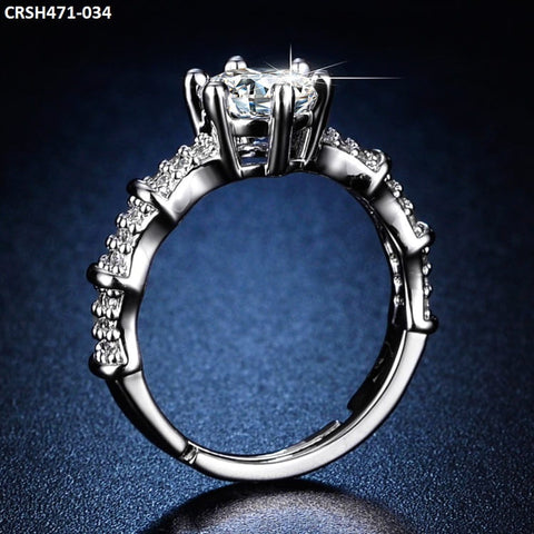CRSH471 ZFQ Step Birthstone Ring Adjustable - CRSH