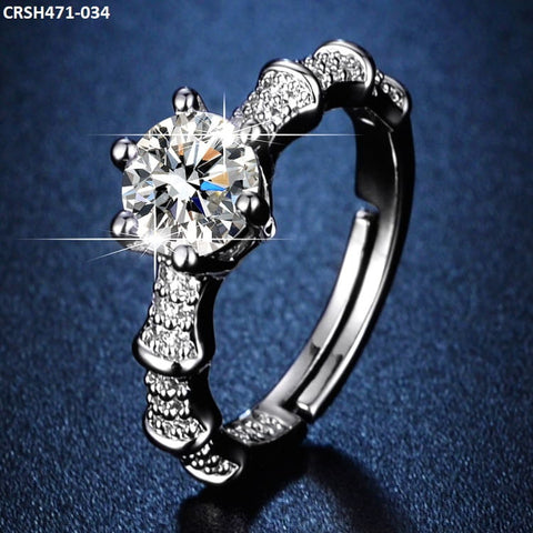 CRSH471 ZFQ Step Birthstone Ring Adjustable - CRSH