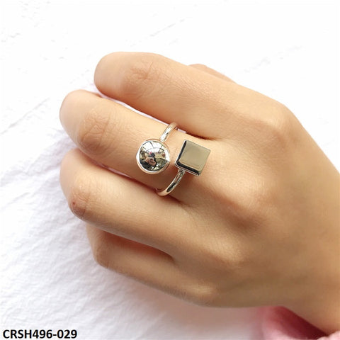 CRSH496 WNS Cubic Round Ring Adjustable - CRSH