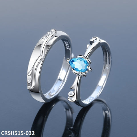 CRSH515 BLX Pear Cut Horn Couple Ring Adjustable - CRSH