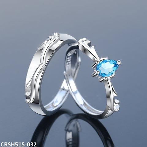 CRSH515 BLX Pear Cut Horn Couple Ring Adjustable - CRSH