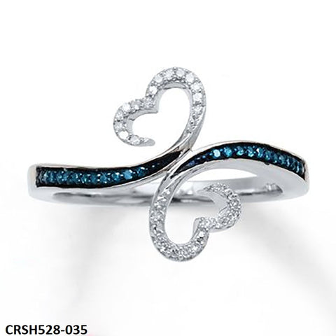 CRSH528 CSH Double Heart Ring - TRSH