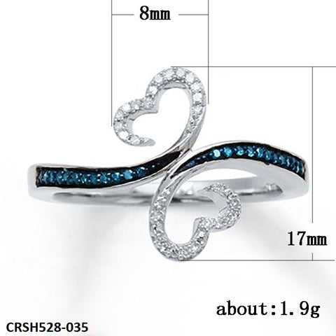 CRSH528 CSH Double Heart Ring - TRSH