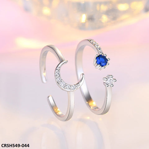 CRSH549 HNJ Moon Sterling Adjustable 2 Rings - TRSH
