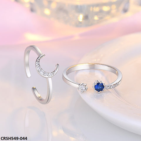 CRSH549 HNJ Moon Sterling Adjustable 2 Rings - TRSH