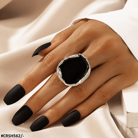 CRSH562 YYE Black Painted Ring - CRSH