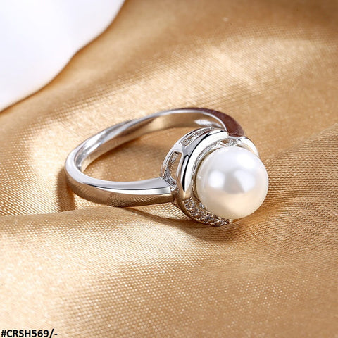 CRSH569 SZL Pearl Adjustable Ring - CRSH