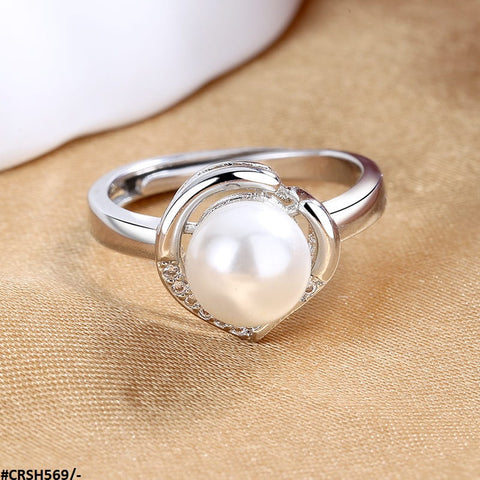 CRSH569 SZL Pearl Adjustable Ring - CRSH