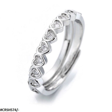 CRSH574 SZL Heart Adjustable Ring - CRSH